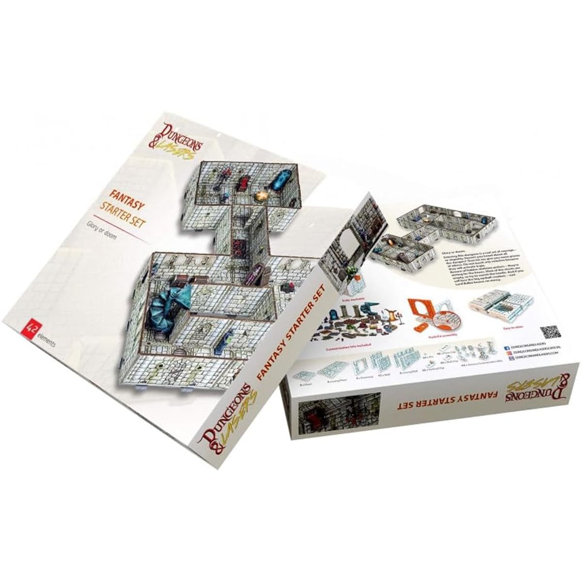 Archon Studio Dungeons & Lasers: Fantasy Starter Set Unpainted and Unassembled - Tabletop & RPG Terrain Game Set for Dungeons & Lasers - 286 Pieces, Ages 14+ (ARCDNL0026)