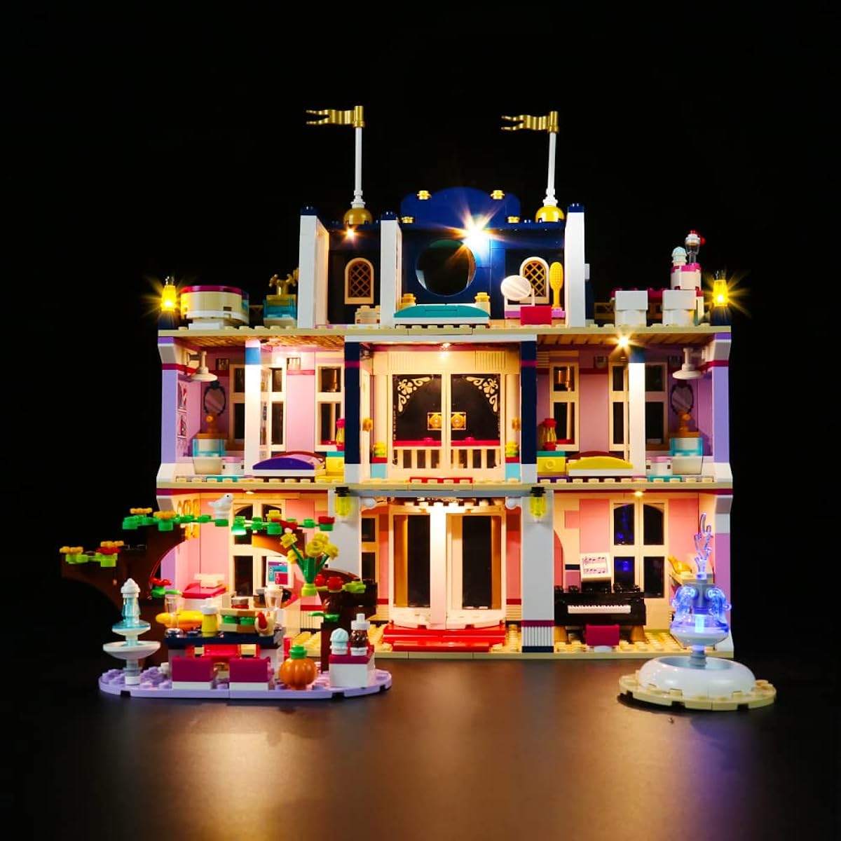 LED Light Kit for Lego Heartlake City Grand Hotel, Decorative Lighting Set for Lego Friends 41684 Building Blocks Model Creative Gifts for Girls DIY Interactive Toys, Light Only, No Lego (Standard Version)
