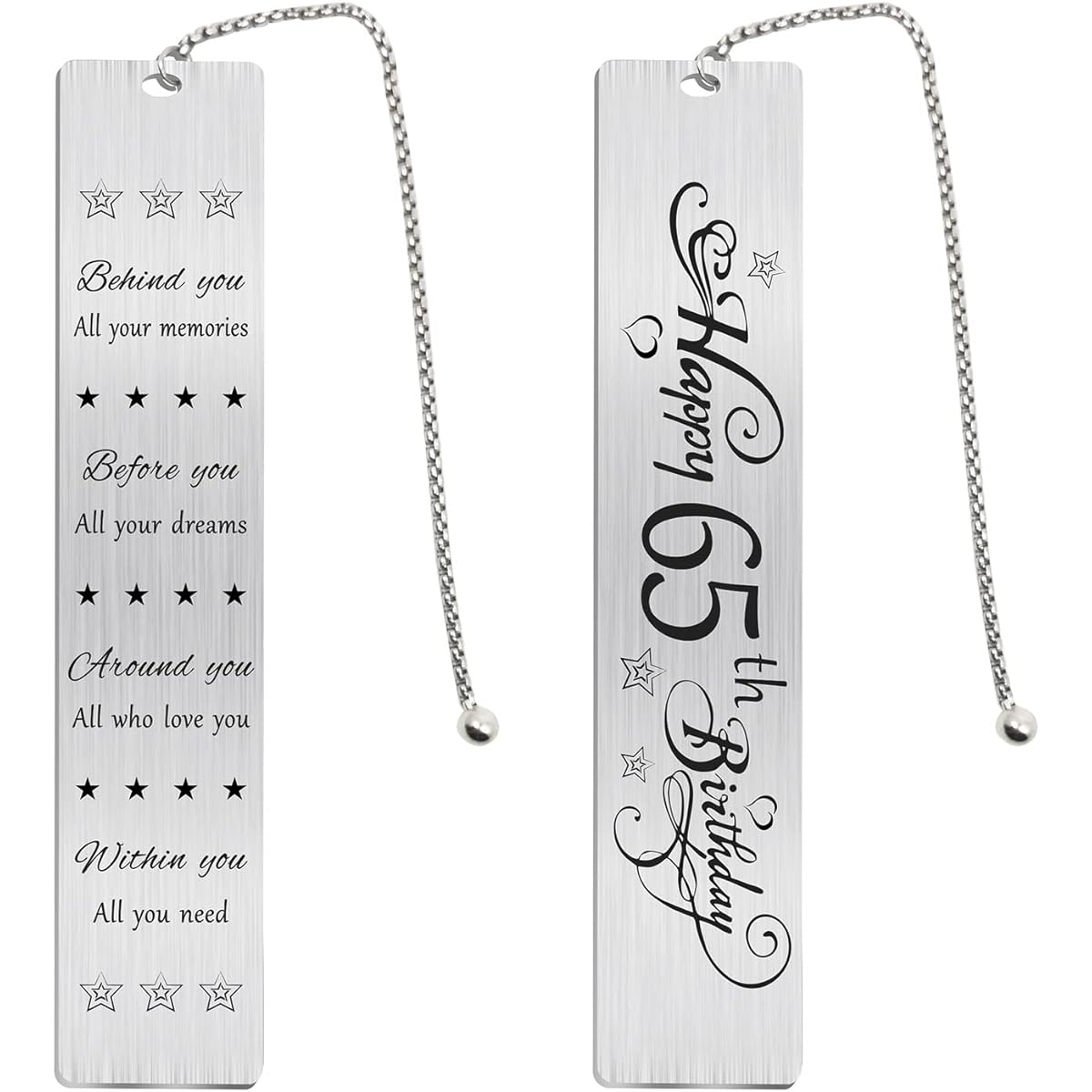 Jzxwan 65th Birthday Gifts for Women Men 65th Birthday Bookmark Gift for Her 65th Birthday Present Decoration