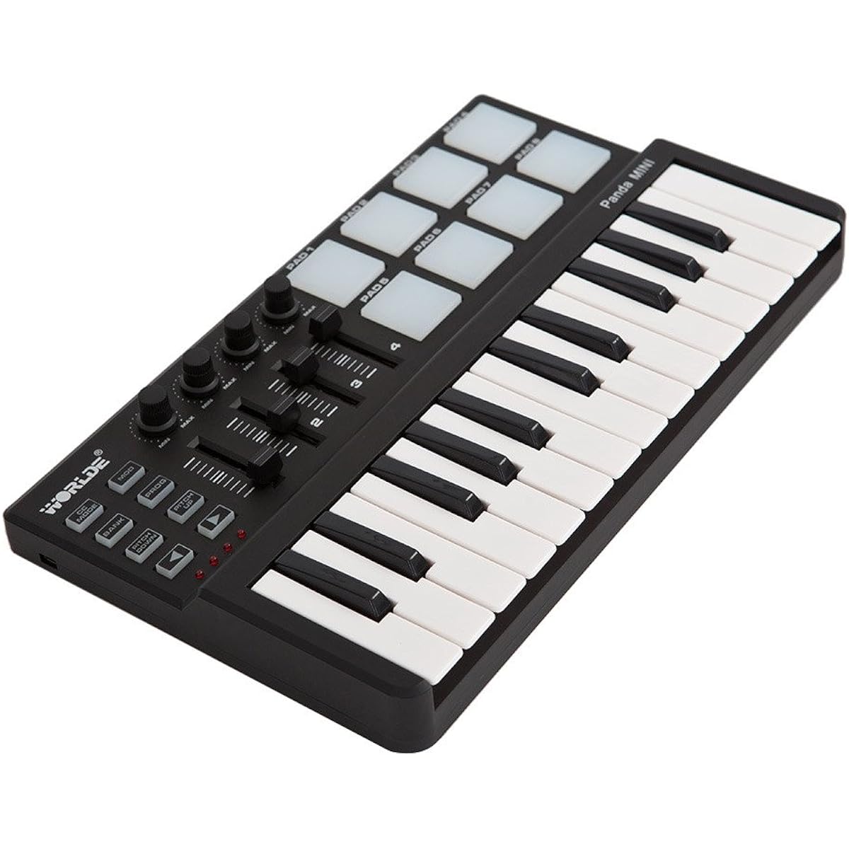 Btuty Panda MIDI Controller Keyboard 25 Keys USB Drum Pad Controller MINI Portable