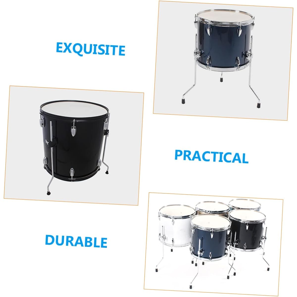 FAVOMOTO Silver Accessories Floor Roller Bass Drum Leg Drum Accessories Floor Tom Feet Anti Drum Feet Drum Stand Leg Metal Drum Set Leg Percussion Drum Kit Drum Parts