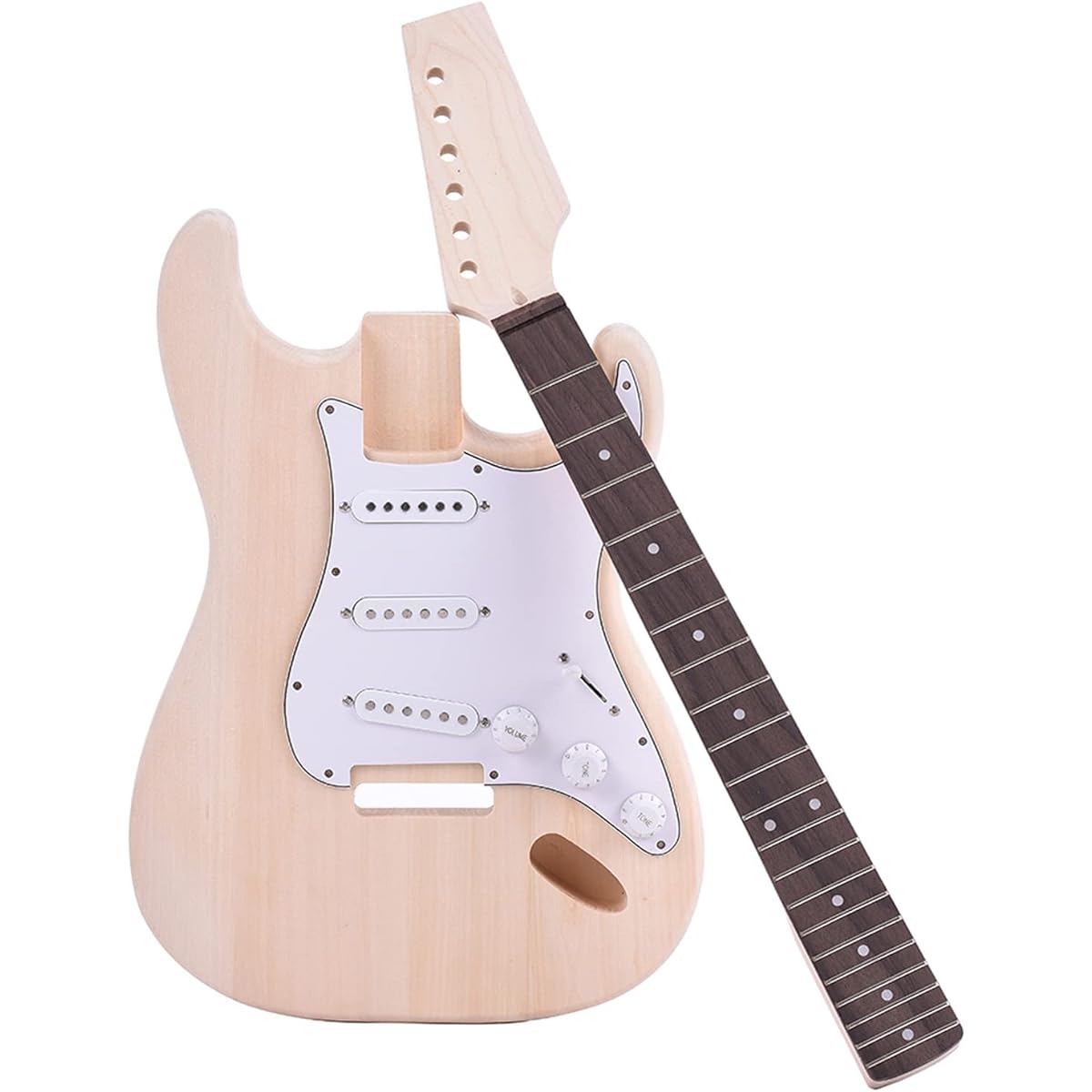 SHUBIAO ST Style DIY Kit Set Electric Guitar Guitar Fingerboard: Rosewood Body: Basswood Neck: Maple For Music Enthusiasts [Parallel Import]