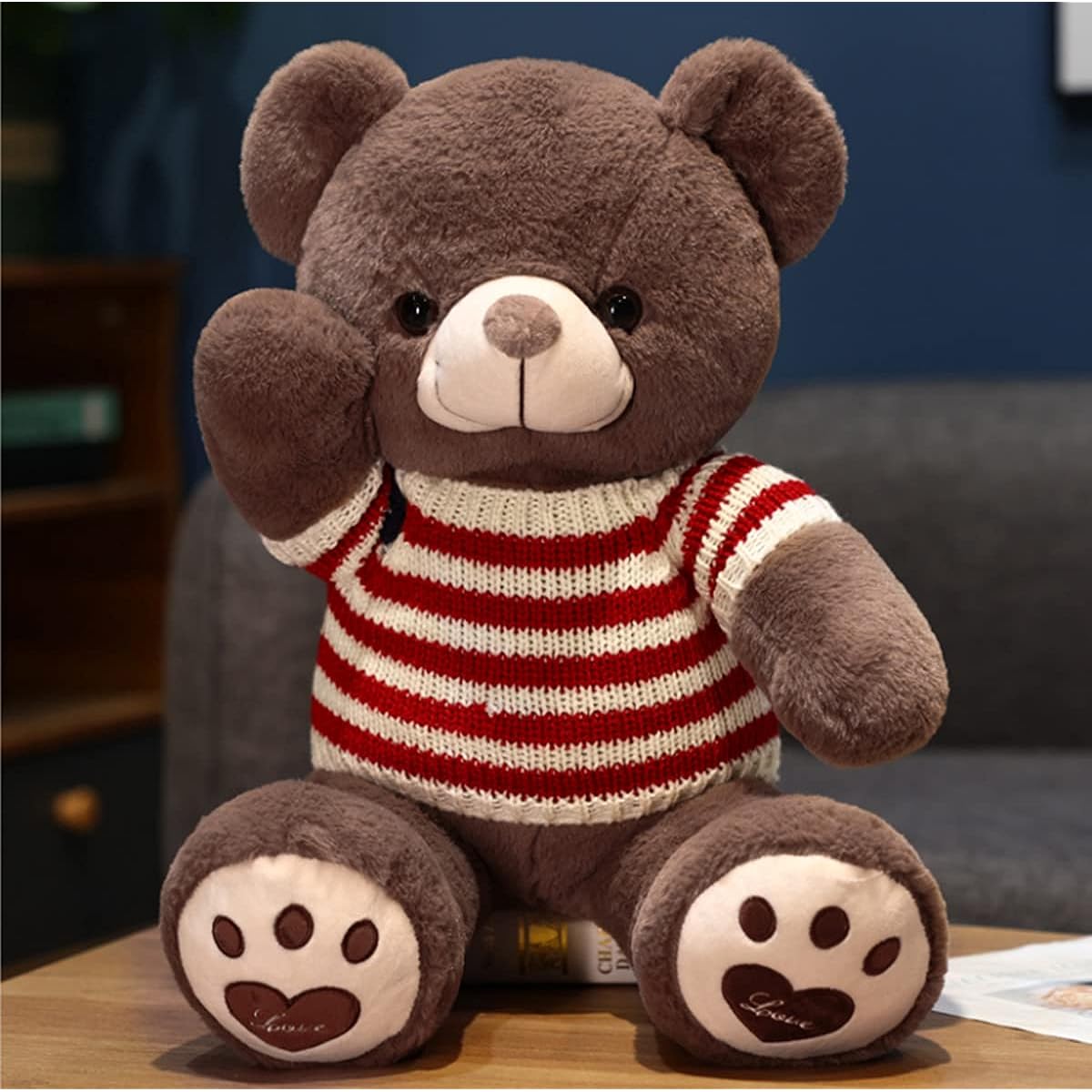 HYAKURI Plush Toy, Extra Large Bear/Teddy Bear, Cute Bear, Animal, Large/Giant, Birthday Gift/Bear Pillow/Celebration/Fluffy Plush Toy (B, 140cm)
