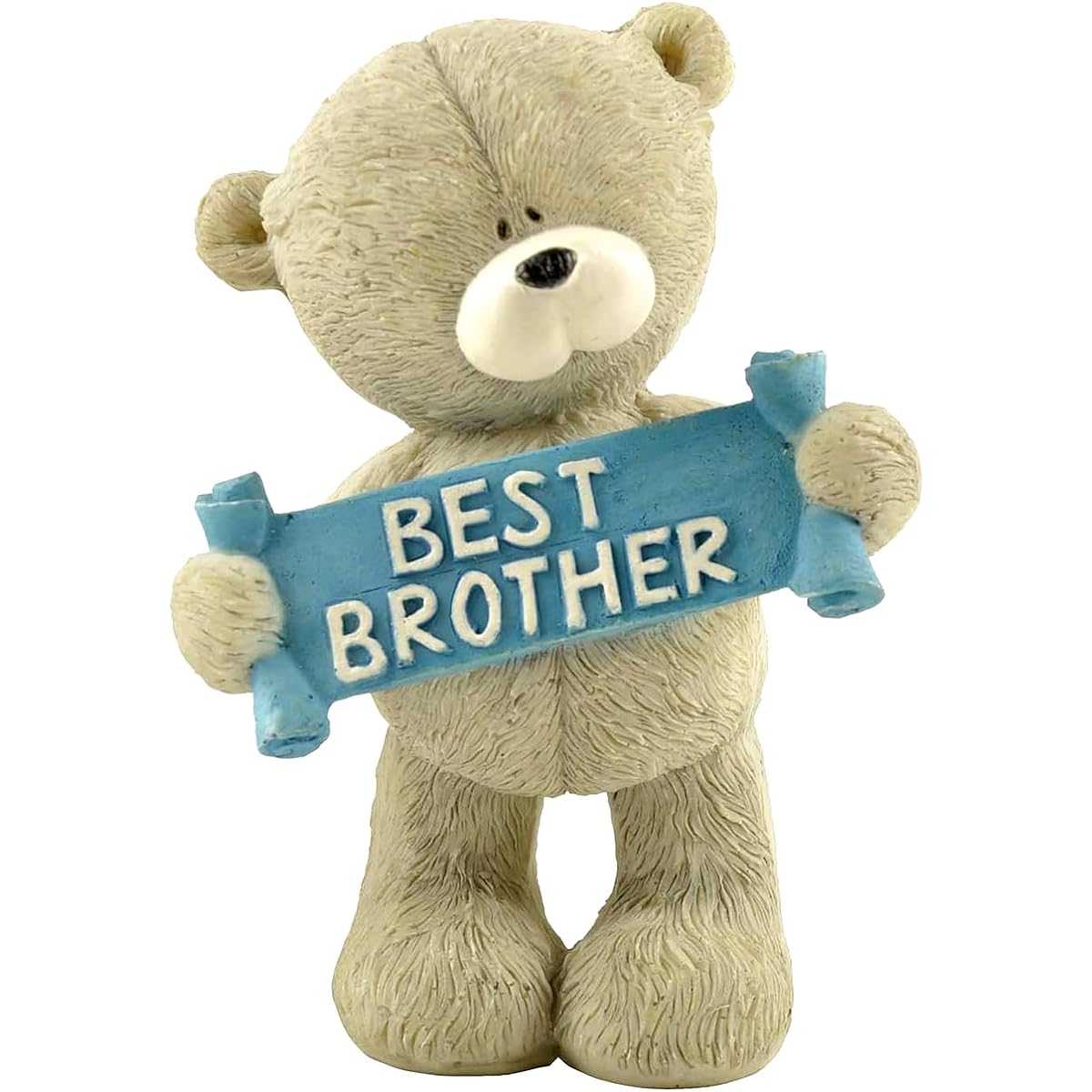 PlentifulHome Resin Bear Figurine Cute Calf Best Sibling Banner Decoration Perfect Gift for Siblings