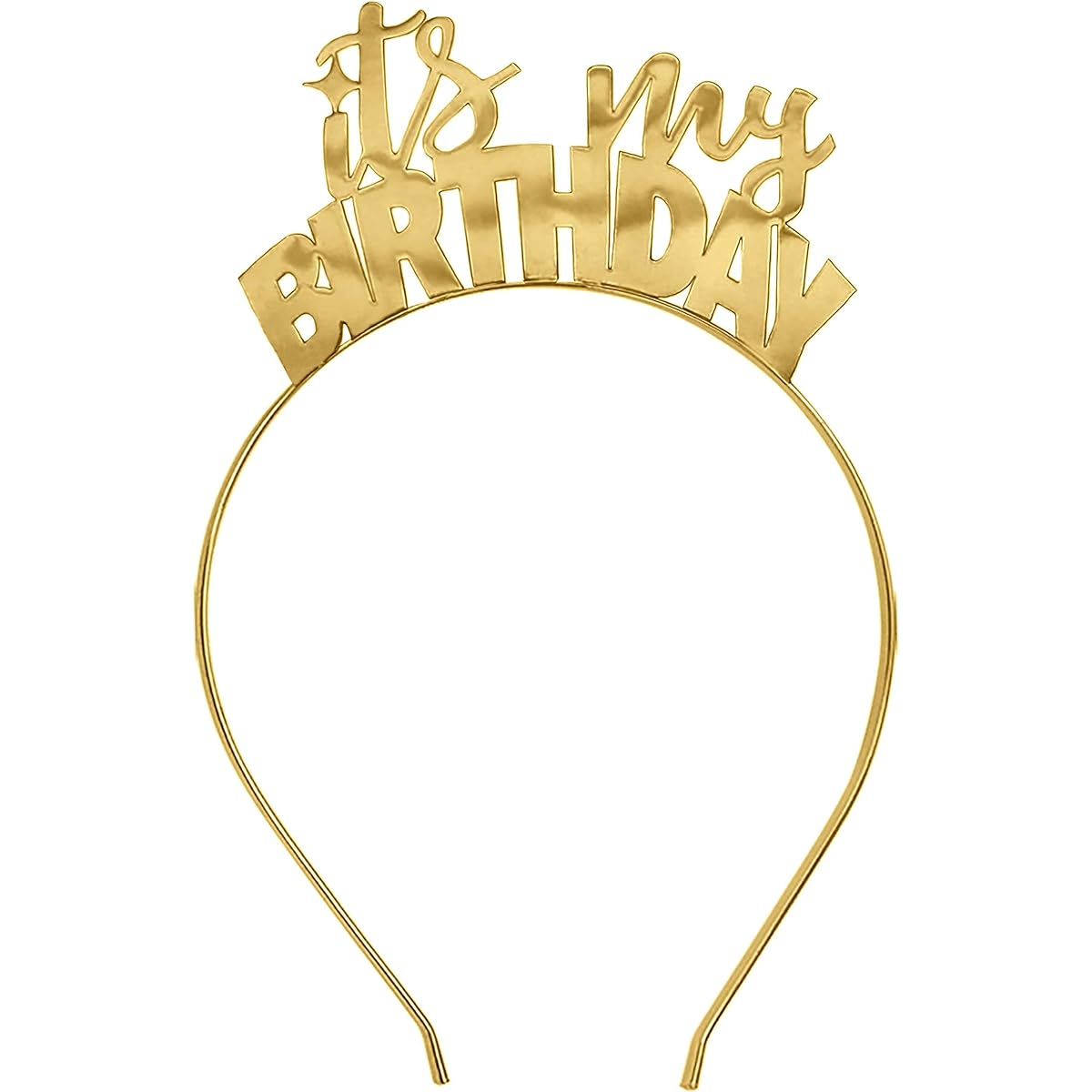 Birthday Tiara Headband Supplies Gifts - It's My Birthday Gold or Silver Headband - Birthday Party Decorations, Hair Accessories - Rhinestone Sash Exclusive
