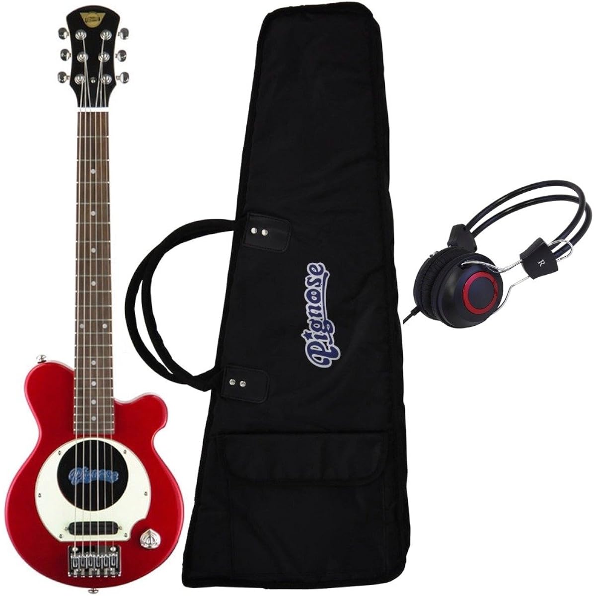 [With headphones] Pignose PGG-200 CA guitar with built-in amplifier