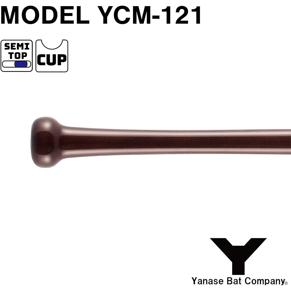 Yanase Hard Wooden Bat North American Hard Maple Semi-Top Balance Pro Exclusive YCM-121 yan20ss woodbat