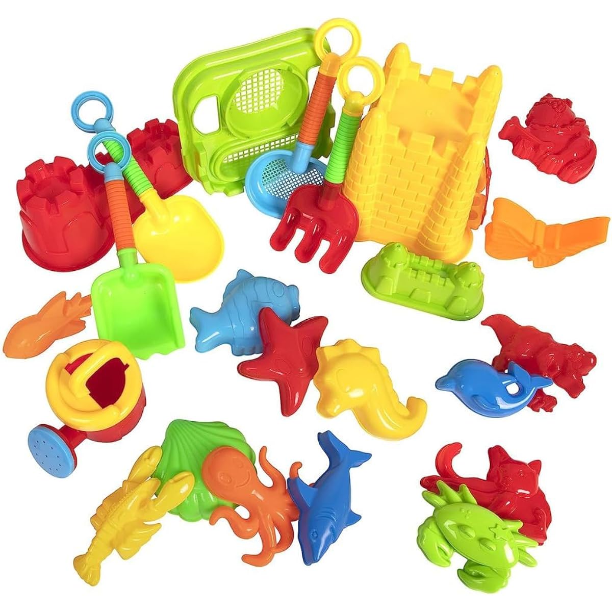23pc Kids Beach Toys Set, Sandbox Toys; Sand Toys