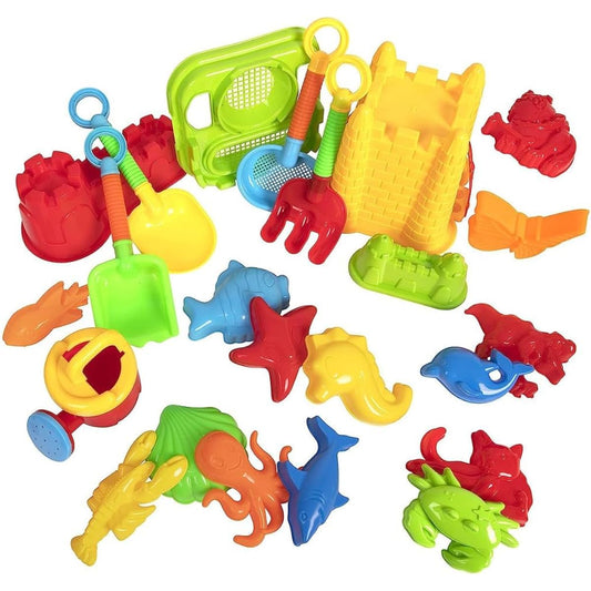 23pc Kids Beach Toys Set, Sandbox Toys; Sand Toys