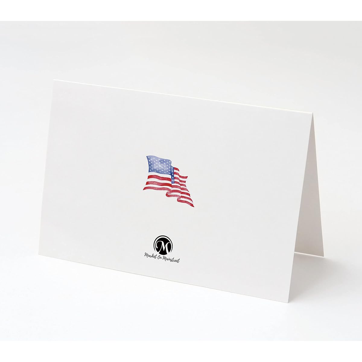 Stars and Stripes 25 American Flag Cards with Envelopes Made in the USA