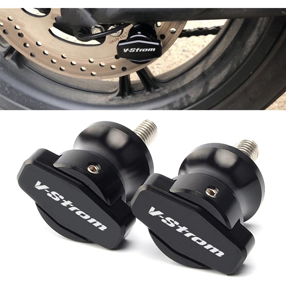 DEMUR Motorcycle Swing Arm Spool Slider 8mm Stand Screw Protector Fit Suzuki V-STROM 650 1000 V-STROM650 V-STROM1000 VSTROM Swing Arm Slider Spool (Size: Gold)