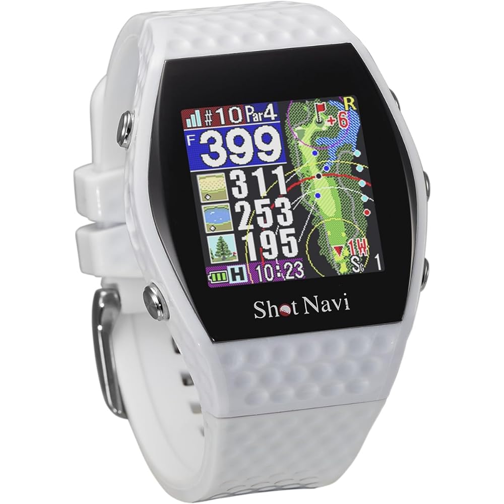 ShotNavi INFINITY Latest GPS chip "M10" Green shape Ultra lightweight 48g Made in Japan GPS golf navigation Golf distance meter Golf watch Competitive use OK