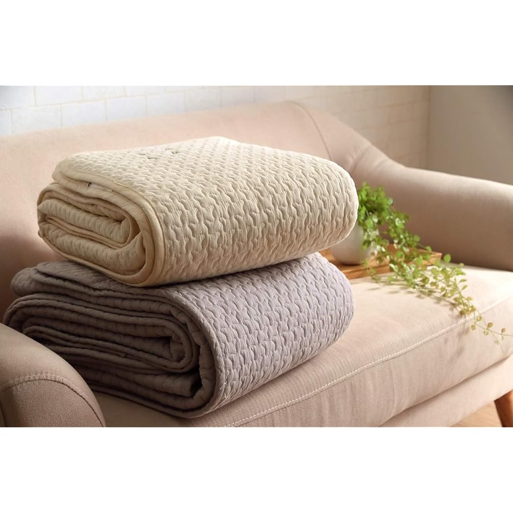 Ikehiko Bedding Multi Cover 100% Cotton Washable Gift Ible Ivory Approx. 200 x 200cm Calum #9845551