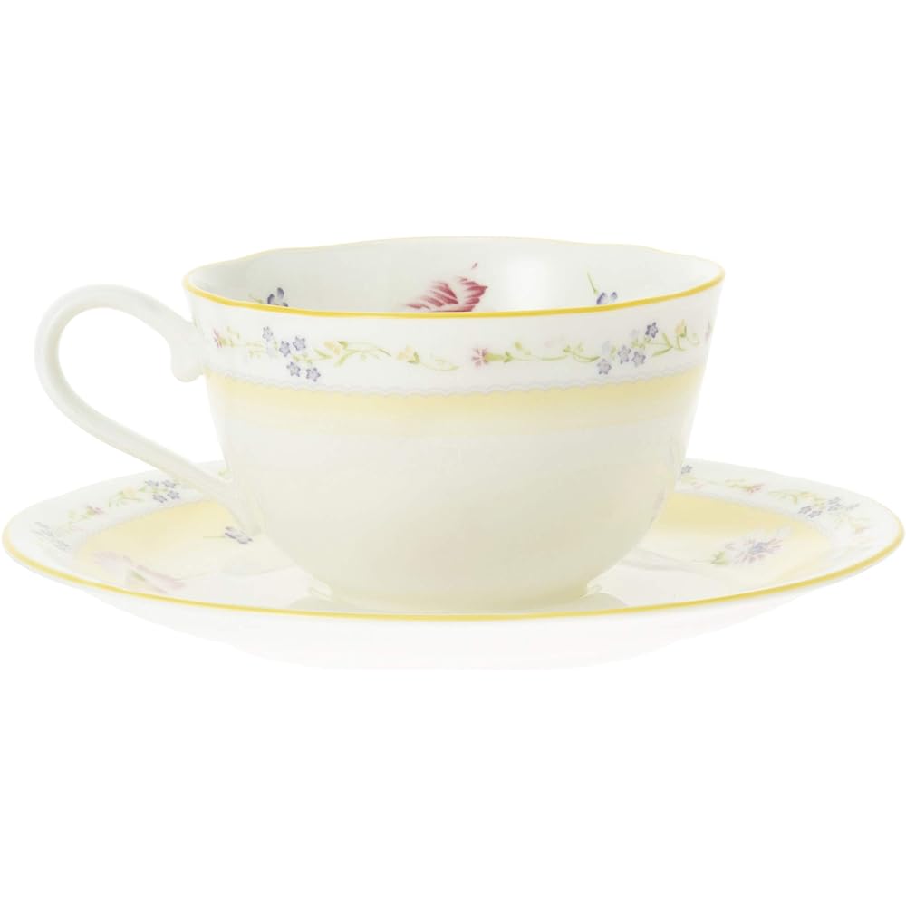 Noritake Cup & Saucer (Pair Set) (Coffee Tea) 220cc Jeune Frere Microwave Safe 2 Bone China P59387A/4620
