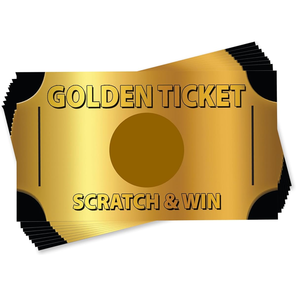 Golden Ticket Holographic Scratch Off Cards - (Pack of 30) - Scratch Cards - Customer Appreciation - Employee Appreciation - Trade Show Instant Scratch & Win Game - Classroom Scratch & Win
