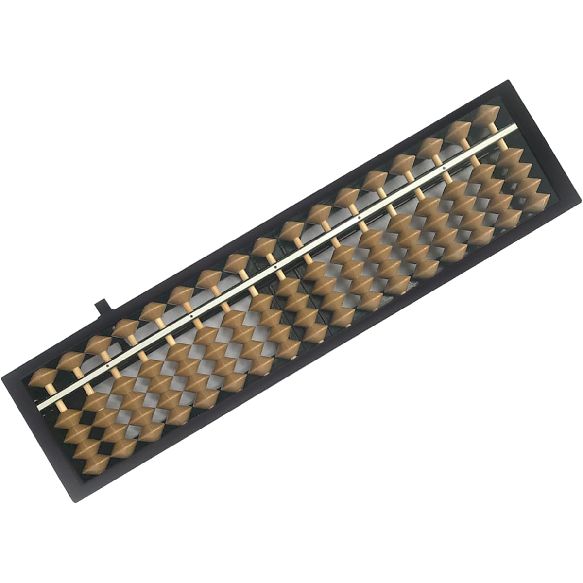 Vaupan Digit Standard Abacus Professional 17 Row (10.2 Inch) Math Abacus Math Calculator Tool with Reset Button for Adults/Kids (Coffee)