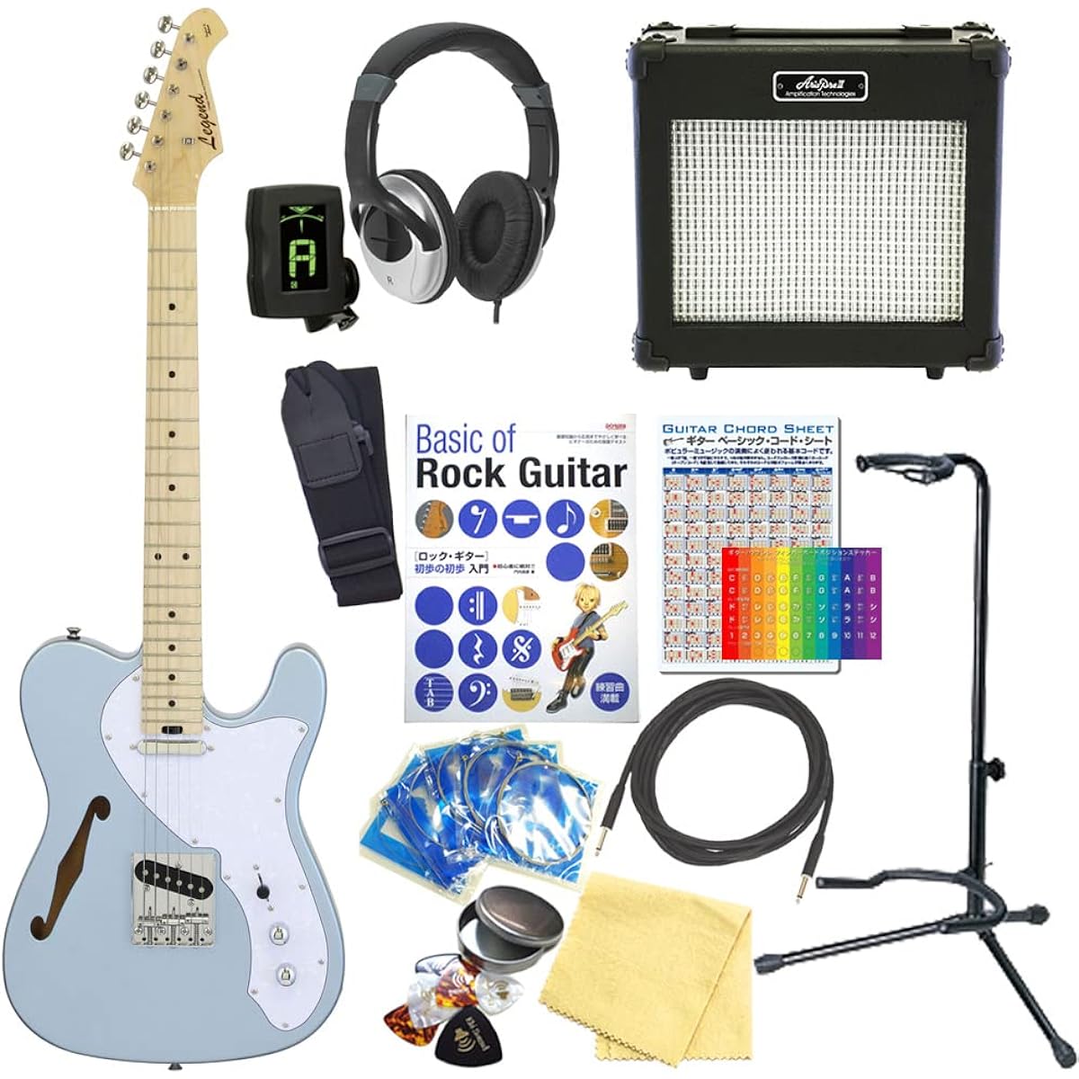Electric Guitar Beginner Set Telecaster Thinline Type 15-Piece Set Legend LTE-69TL MIB
