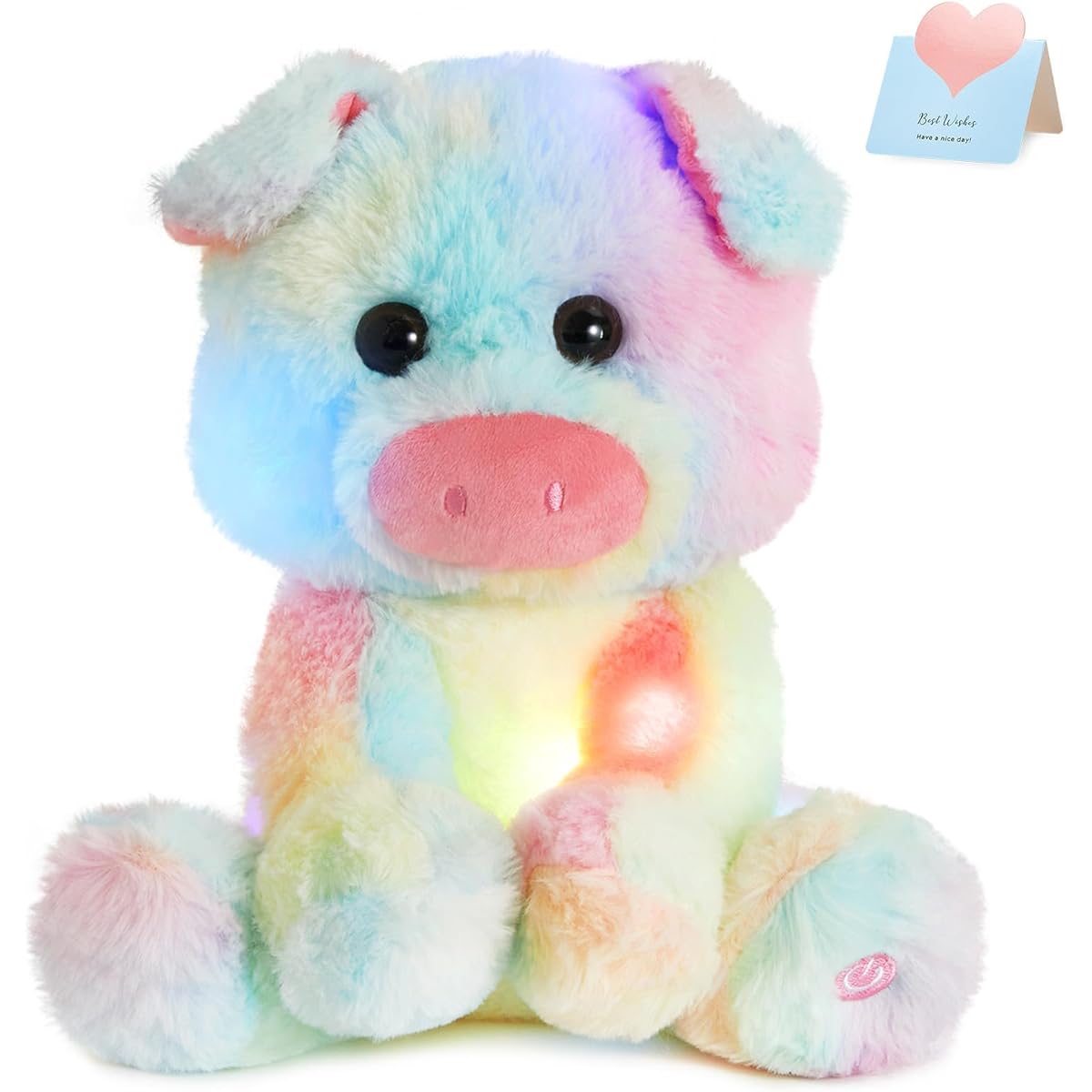 Glow Guards 10" Light Up White Koala Plush Toy LED Soft Plush Wild Animal Toy with Rainbow Night Light Ideal Birthday Children's Day for Toddlers and Kids