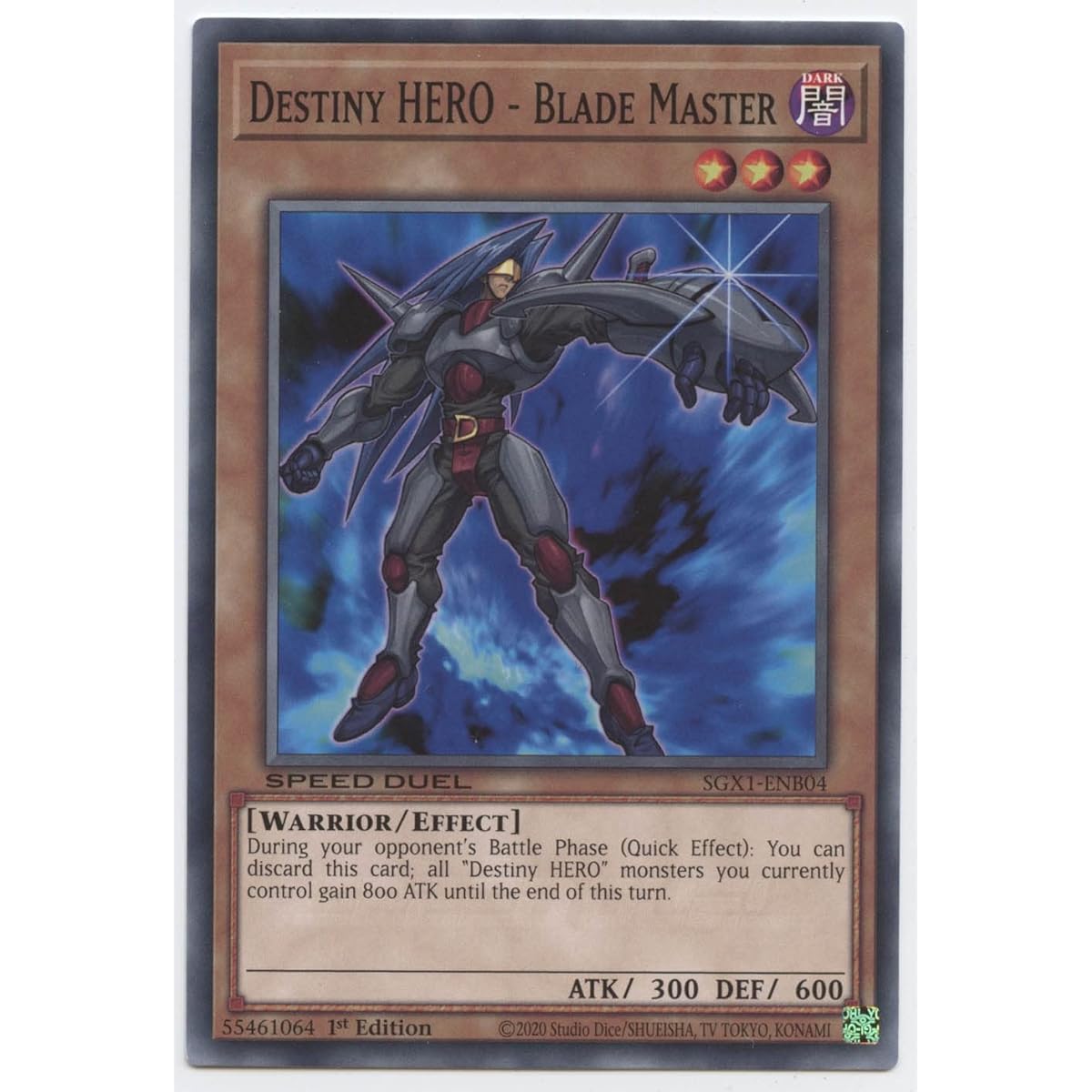 Destiny Hero - Blademaster - SGX1-ENB04 - Common - 1st Edition