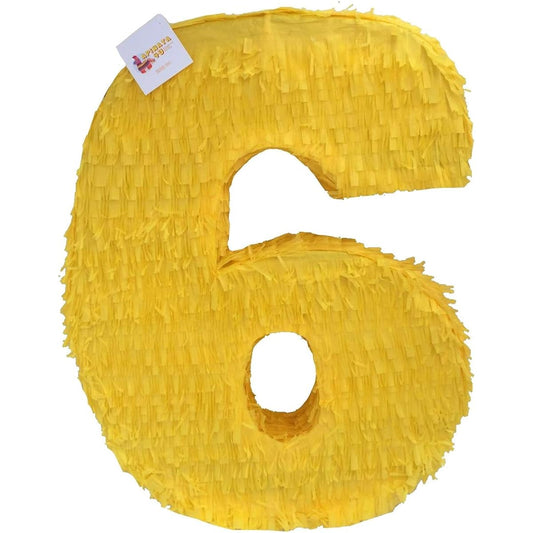 APINATA4U Large Solid Color Number Six Pinata 23 Inch