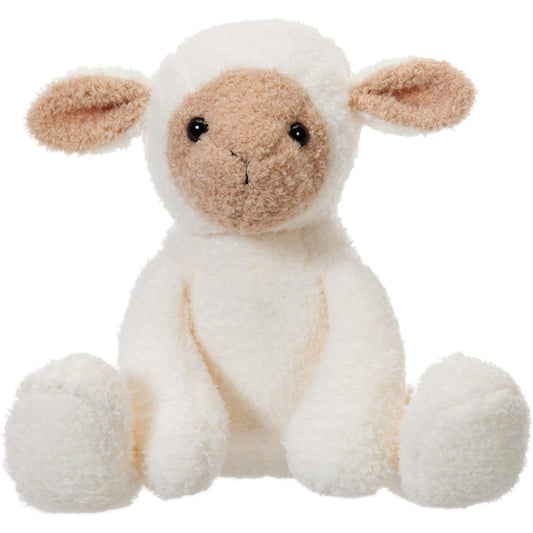 Apricot Lamb Plush Toy Fluffy Cute Lamb Sitting Height 20cm