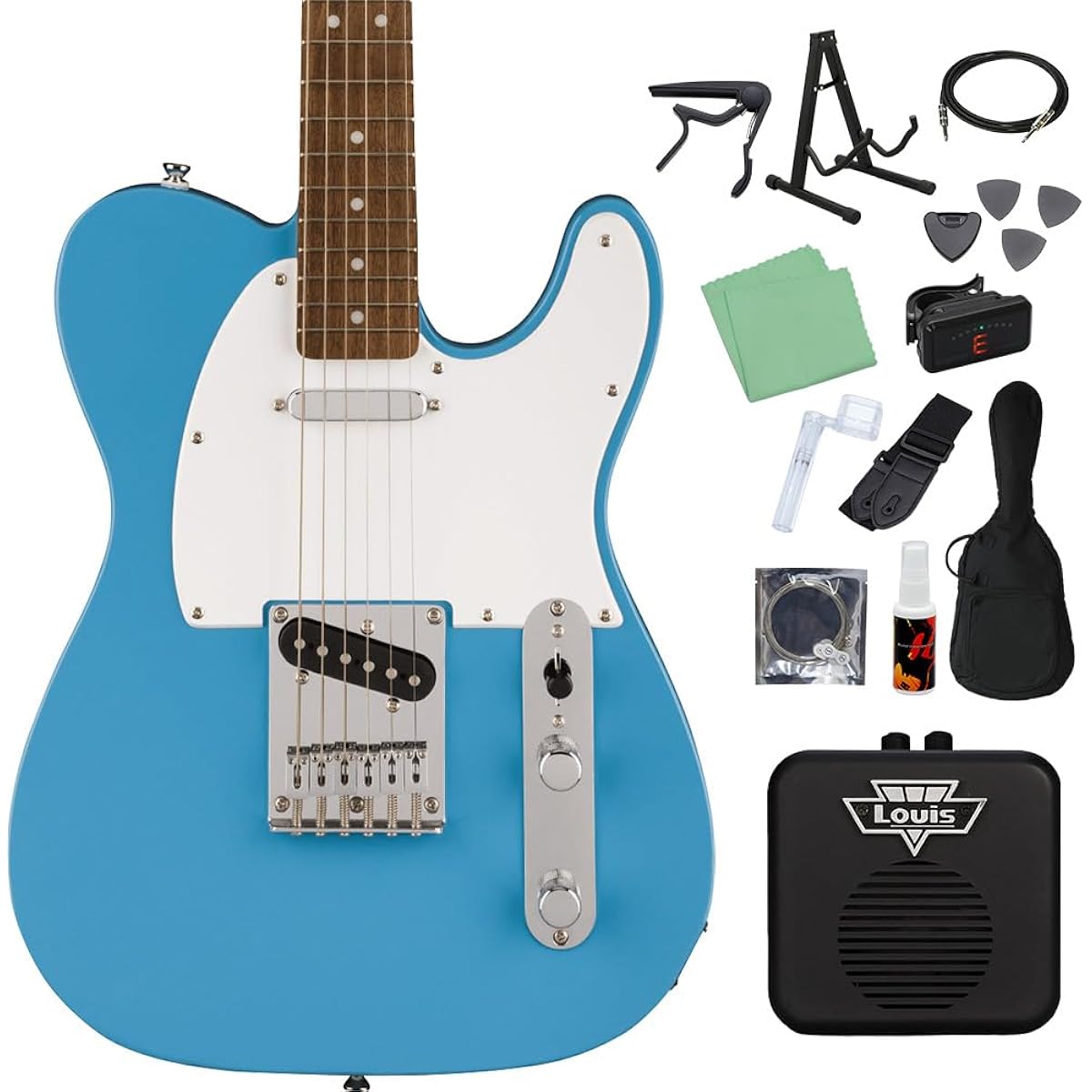 Squier by Fender SONIC TELECASTER California Blue Electric Guitar Beginner 14-piece Set [With Mini Amp] Telecaster Squier/Squier