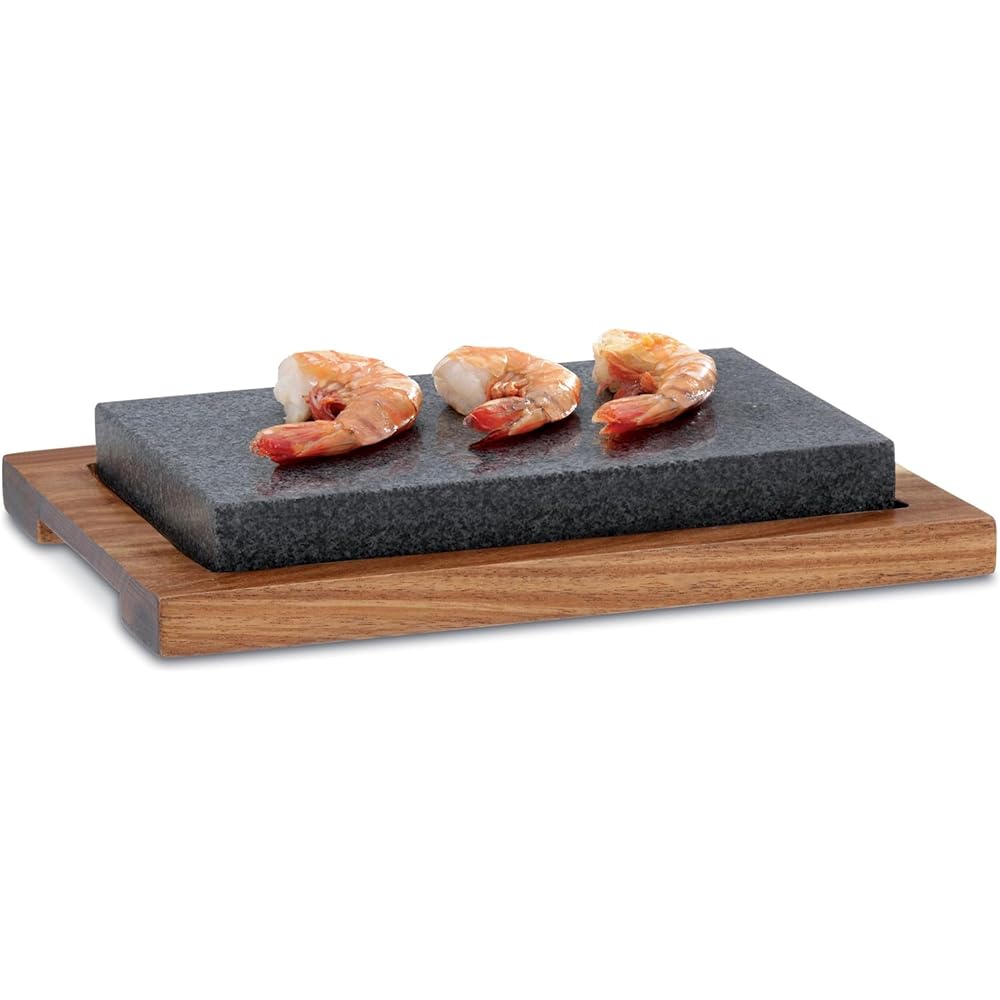 Kela BBQ Equipment Black Size: 24 x 16 x H4cm Stone Grill Plate Set Country 16647