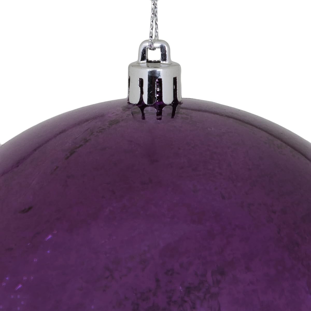 Vickerman 4.75" Plum Shiny Mercury Ball Christmas Ornaments, 4 per Bag