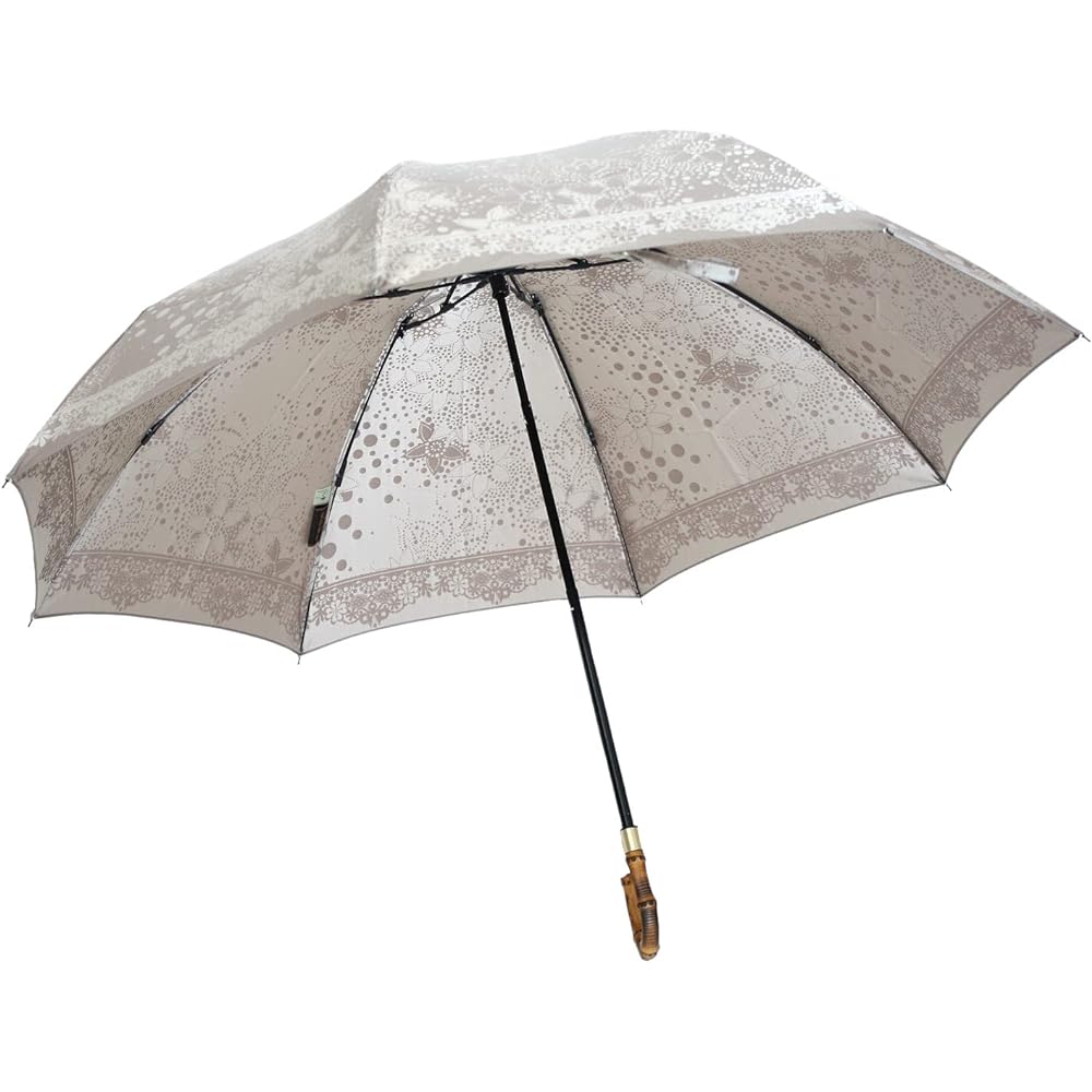 Makita Shoten Co., Ltd. Women's Folding Umbrella Mini Kirie Dot Flower (Purple) Luxury Koshu Ori Made in Japan 13660104
