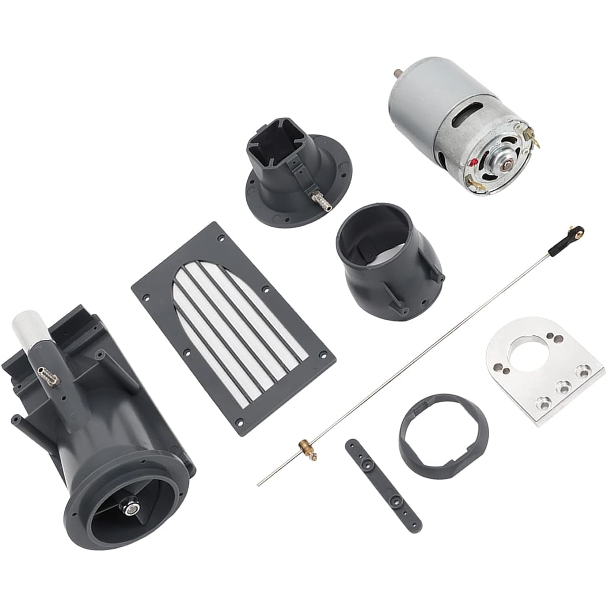 SUNGOOYUE RC Boat Thruster Jet Pump Set 40mm Thruster Jet Pump Set with 775 Brushed Motor for RC Boat (Grey)
