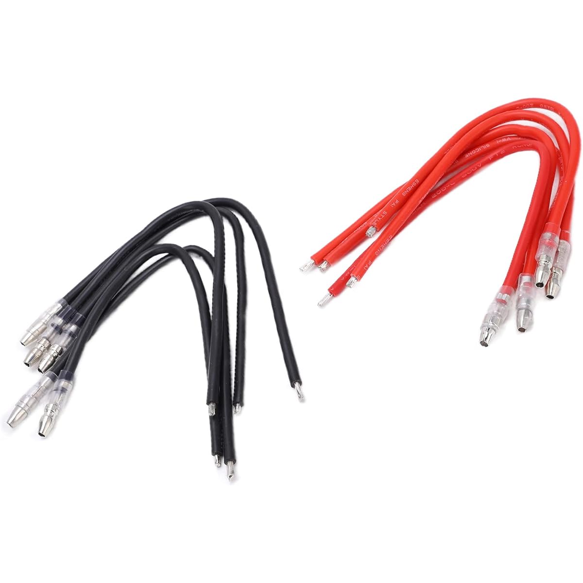 SPYMINNPOO 10pcs RC Motor Cable Soft and Reliable Bullet 4mm Rubber Plug Connector Extension Wire Cable for RC Brush Motor ESC Model Toy