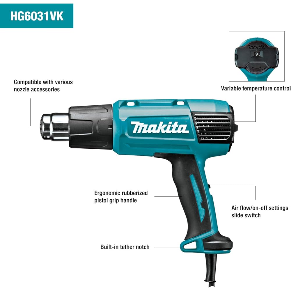 Makita Heat Gun AC100V Hot Air Temperature 50-550 degrees HG6031VK