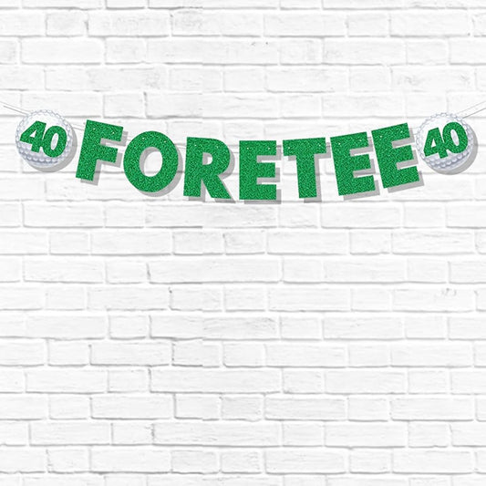 40th Birthday Decorations for Women Men Gutted Glitter Golf Birthday Party Decoration Sign Funny Banner 40th Birthday Party Supplies Foreti Golf Theme Party Supplies 40th Birthday Banner Party Decorations