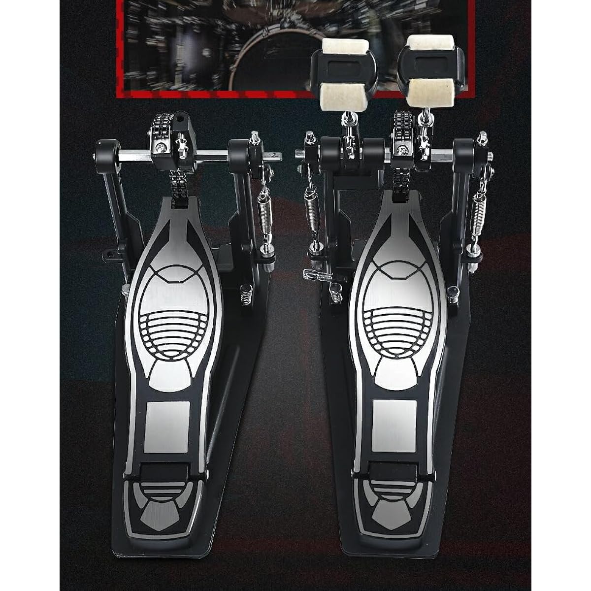 Vertice Drum Pedal Twin Pedal Kick Pedal Double Chain Drive Specification Foot Pedal VTD-SDS2 Drum Double Pedal Bass Drum Pedal