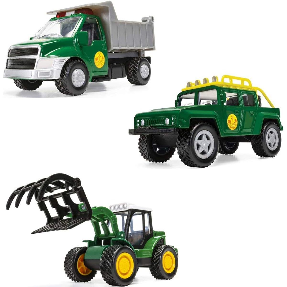 Corgi Chunkies Farm Off-Road Truck Tractor Claw Grapple Dump Truck Triple Pack Toy Vehicles CHP10