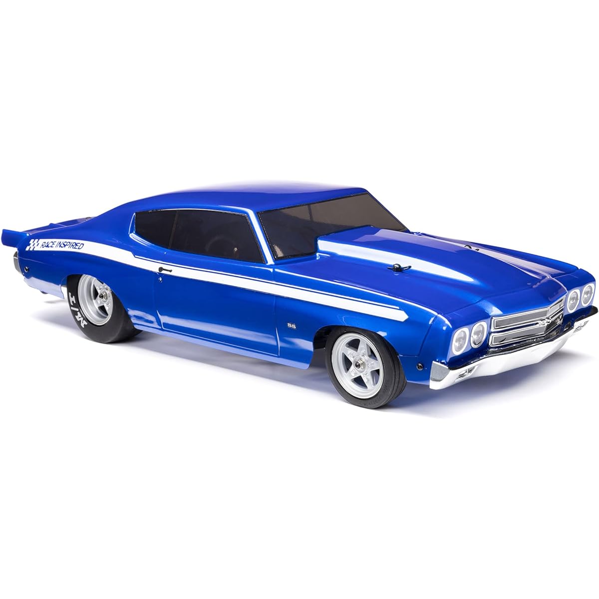 Losi RC Car 1/16 1970 Chevelle 2 Wheel Drive Mini No Preparation Required Drag Car RTR Includes Everything No Other Purchase Required Blue LOS01023T1