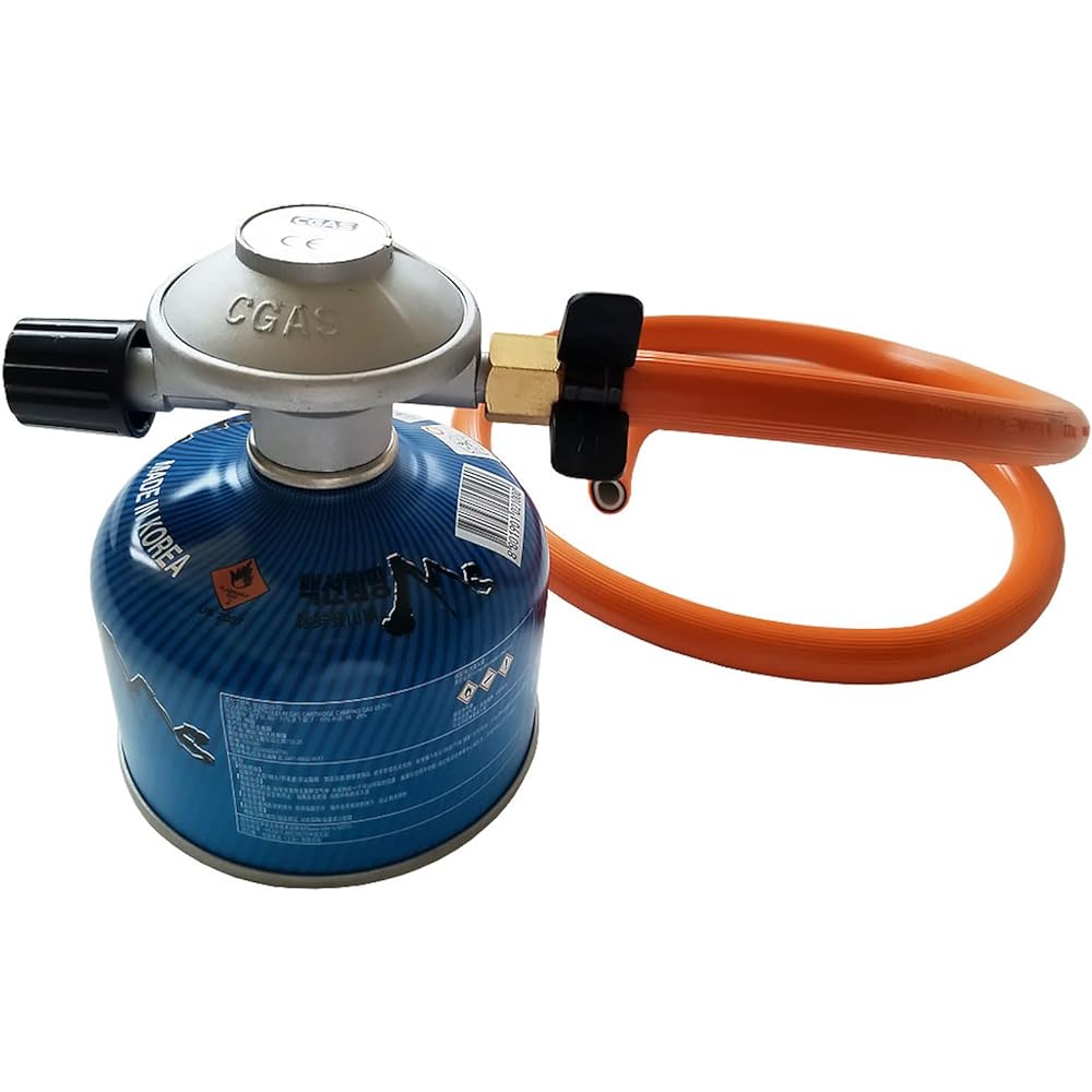 Gas regulator that allows you to use LP gas appliances while camping