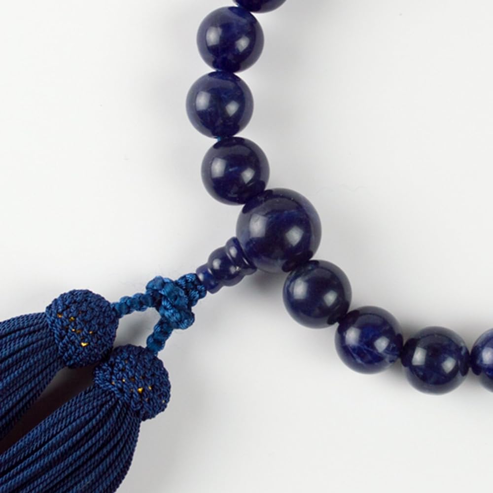 Sato Funeral Sodalite 22 Beads for Men Can be used by all denominations Made in Kyoto ``Comes with a carrying pouch'' ``Includes a prayer bead sleep case'' ``One year rosary repair guarantee''
