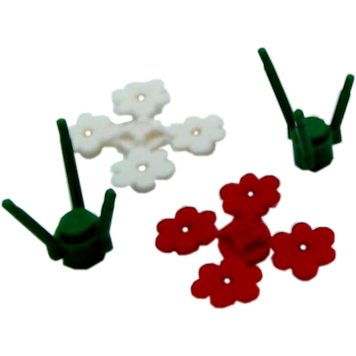 Lego City - 20 FLOWERS in white and red (80 parts)