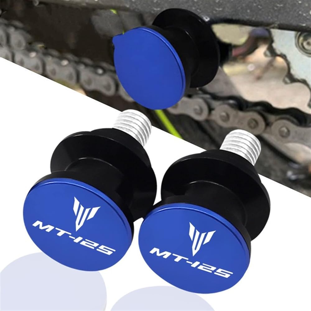 DOOREX M6 CNC Swingarm Spool Slider Motorcycle 6mm Stand Screw Aluminum Accessories Yamaha MT-125 MT 125 MT125 2015-2020 2019 Swingarm Slider Spool (Size : Blue)