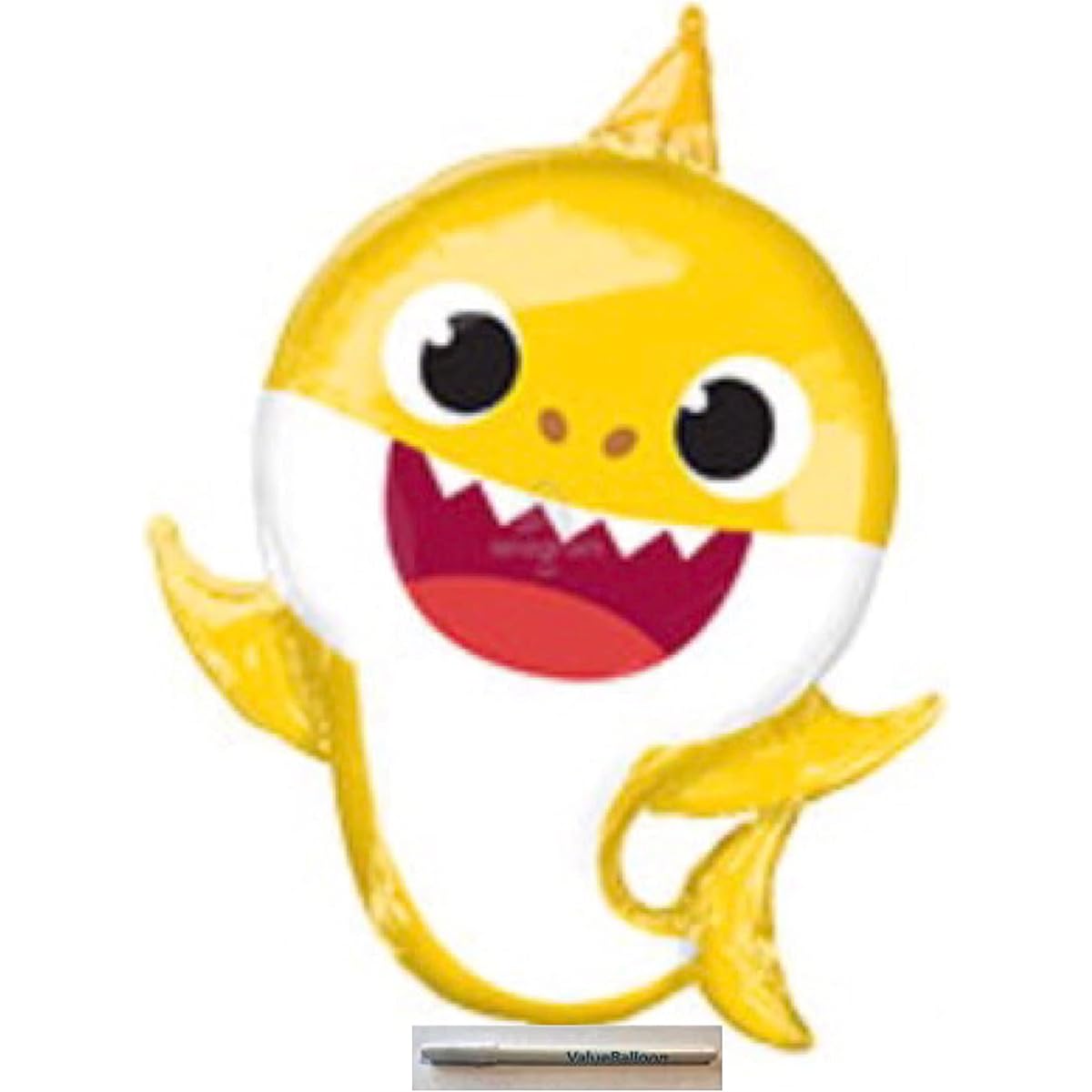 Valueballoon Baby Shark 28 Inch Balloon Birthday Party Decoration Supplies Yellow