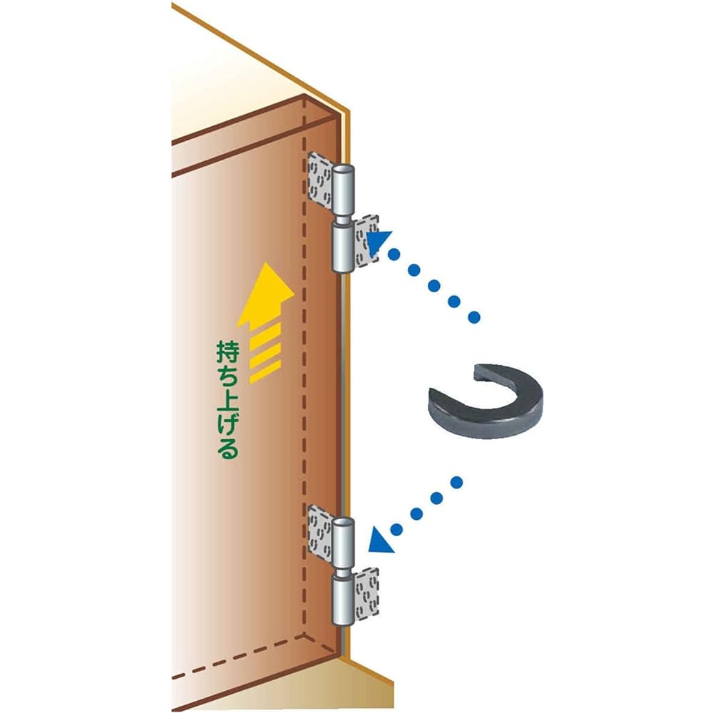 Kumamoto Easy Hinge Spacer Washer-kun KSW-100-2 for 2mm adjustment Length 2.2cm Height 0.4cm Width 2.2cm 10 pieces