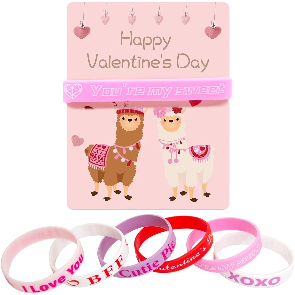 ceiba tree Valentine's Day Gifts for Kids, Classroom Rubber Bracelets, 36pcs, Valentine's Day Cards, Bulk Purchase, School, Class Exchange, Silicone Wristbands, Valentine's Party, Souvenirs, Toddlers