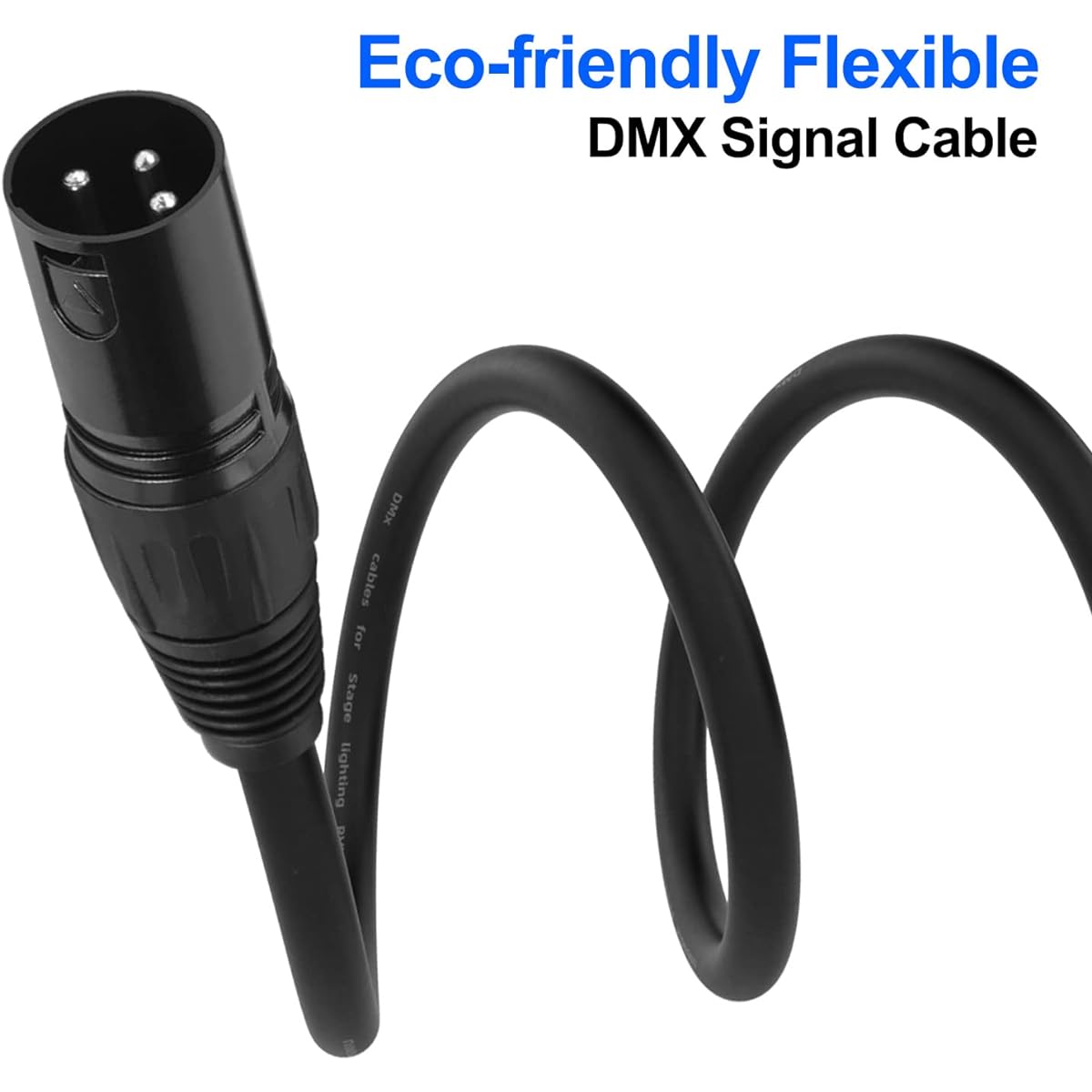Gruolin DMX Cable 10ft 4 Pack 3m DMX Light Cable DMX Wire 3 Pin XLR Male to Female Stage Signal Cable with Metal Connector for DMX512 Stage & DJ Lighting Fixtures
