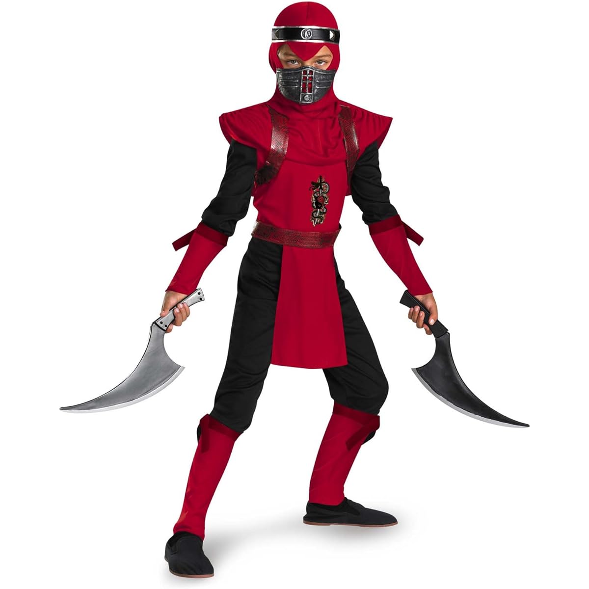 Shadow Ninjas Night Fury Red Viper Ninja Deluxe Boys Costume, 4-6