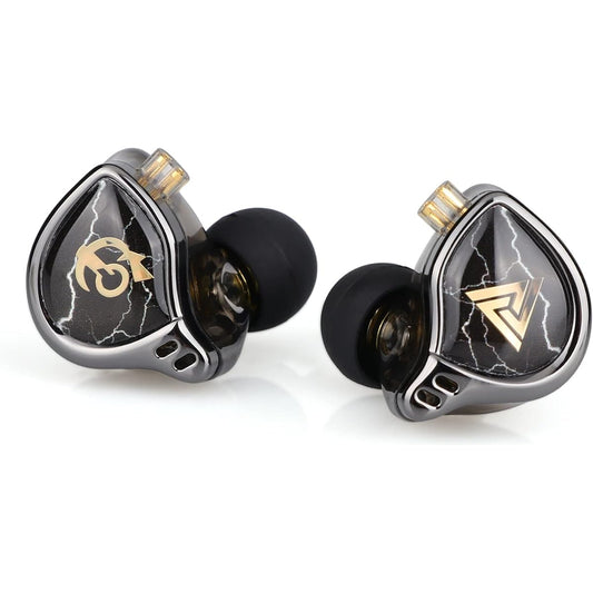 0 Q HBB 10 Titniu-oted Diphg HiFi in-E onito with ei-Open v, Dethble 2Pin ilve-Plted ble, Noie neng fo udiophile (Bl, Without i)