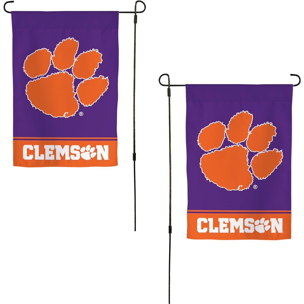 Clemson University Garden Flag Tigers Banner 100% Polyester (Design A)