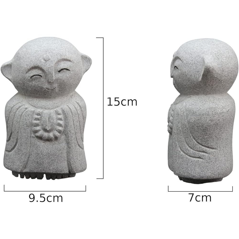 Cinsault Cute Healing Jizo Figurine Granite H15.0cm W9.5cm D7.0cm 1.7kg GZ48