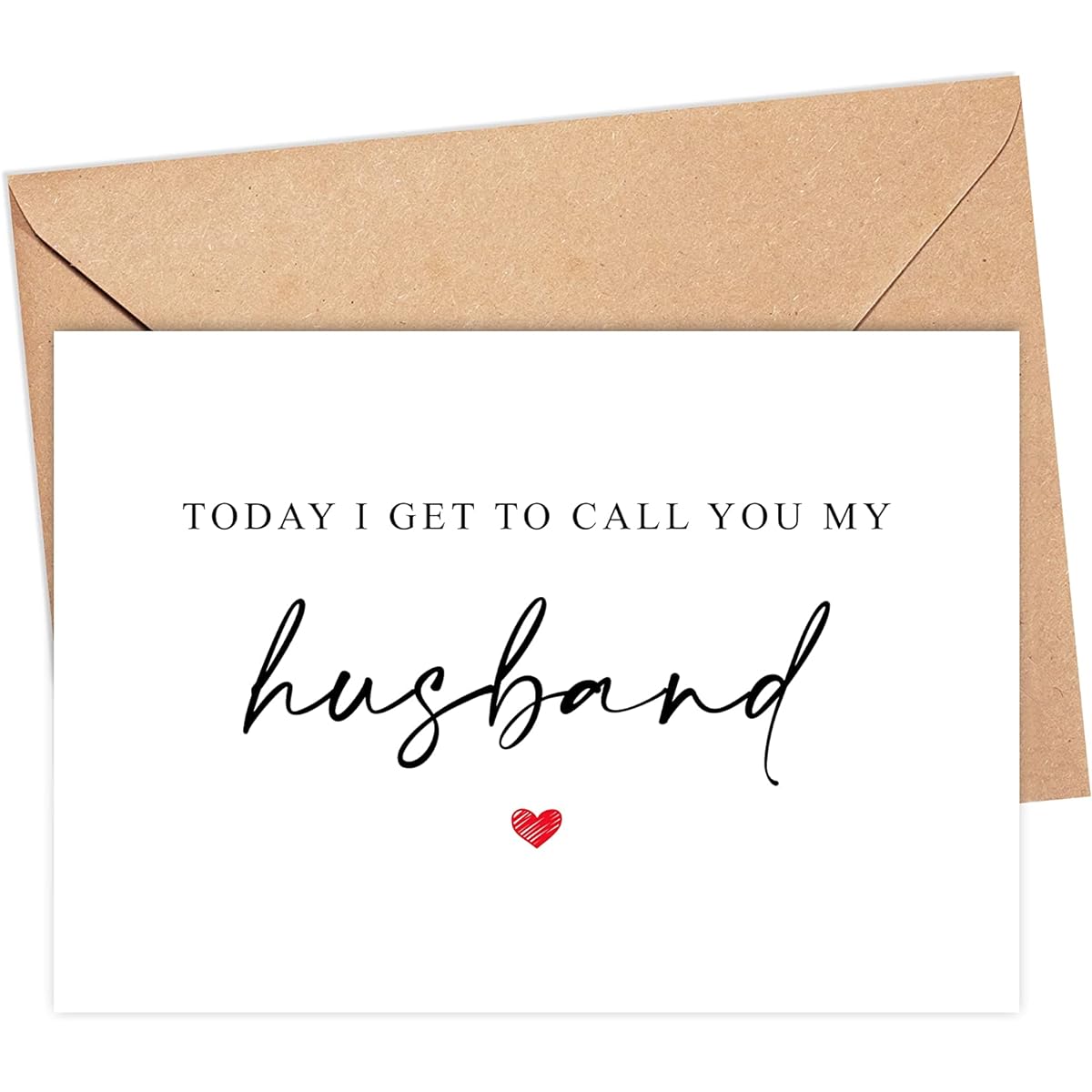 Emily gift Today I Get To Call You My Husband - Husband Vow Card - Husband Wedding Day Card - To My Husbandカード