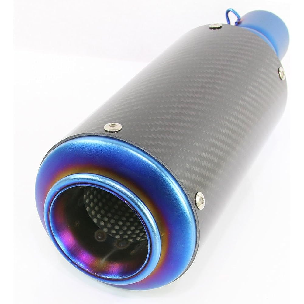 General purpose GP short silencer φ50.8 can type carbon/titanium browned fake titanium slip-on muffler